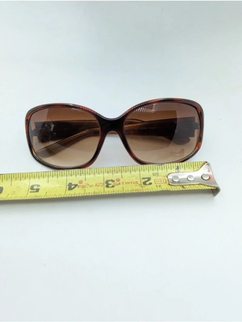 Steve Madden Sunglasses Brown faux Tortoise Women's Gold Side Logo S295 TSGD